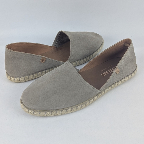 Verbenas Espadrilles Carmen Suede Leather Closed Toe Stone EU41 (9.5/10) NWT - Picture 1 of 16